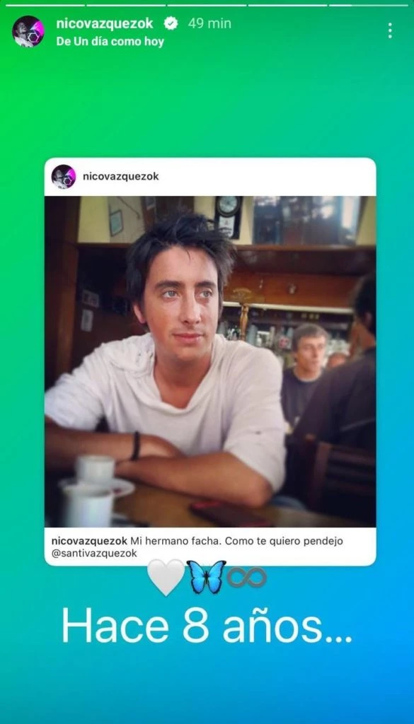 Nico Vázquez recordó a su hermano Santiago