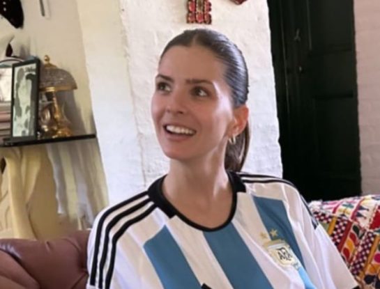 La China Suárez alentó a la Selección acompañada de Nicolás Cabré, su ex pareja