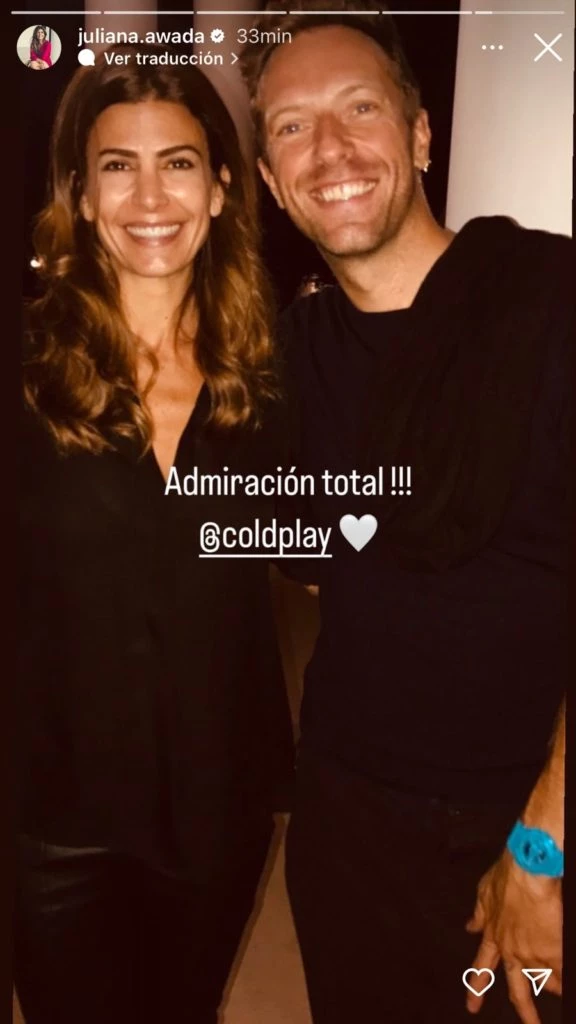 juliana awada con chris martin