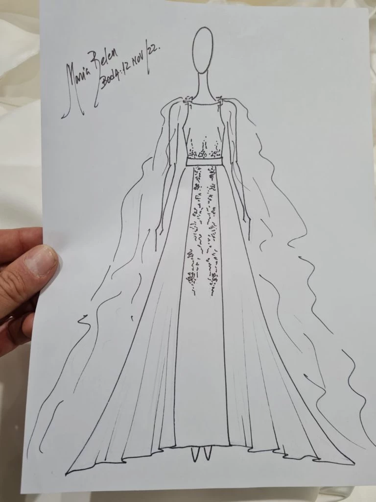 Vestido de Belén Ludueña diseñado por Fabián Zitta