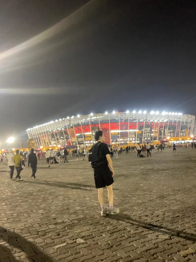 Bárbara Mc Coubrey antes de entrar en el estadio
