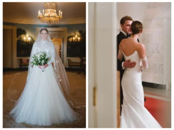 Las fotos de los 3 vestidos de novia de la nieta de Joe Biden