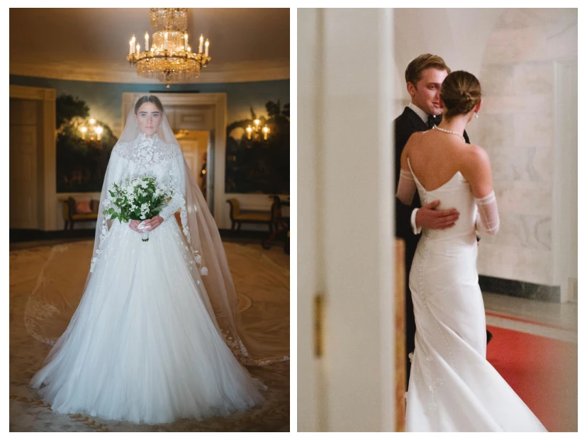 Las fotos de los 3 vestidos de novia de la nieta de Joe Biden