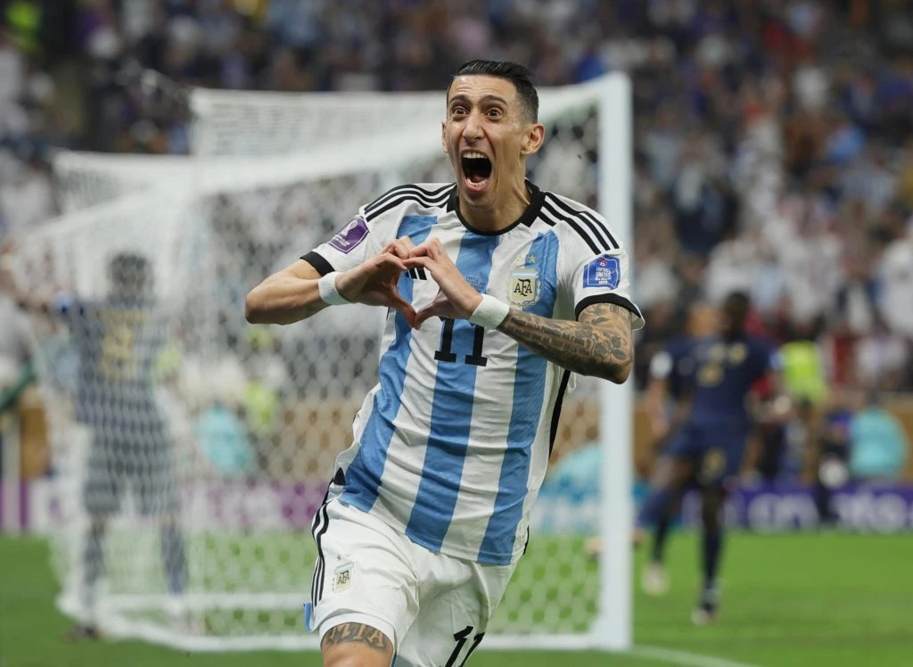 Angel Di Maria después del gol