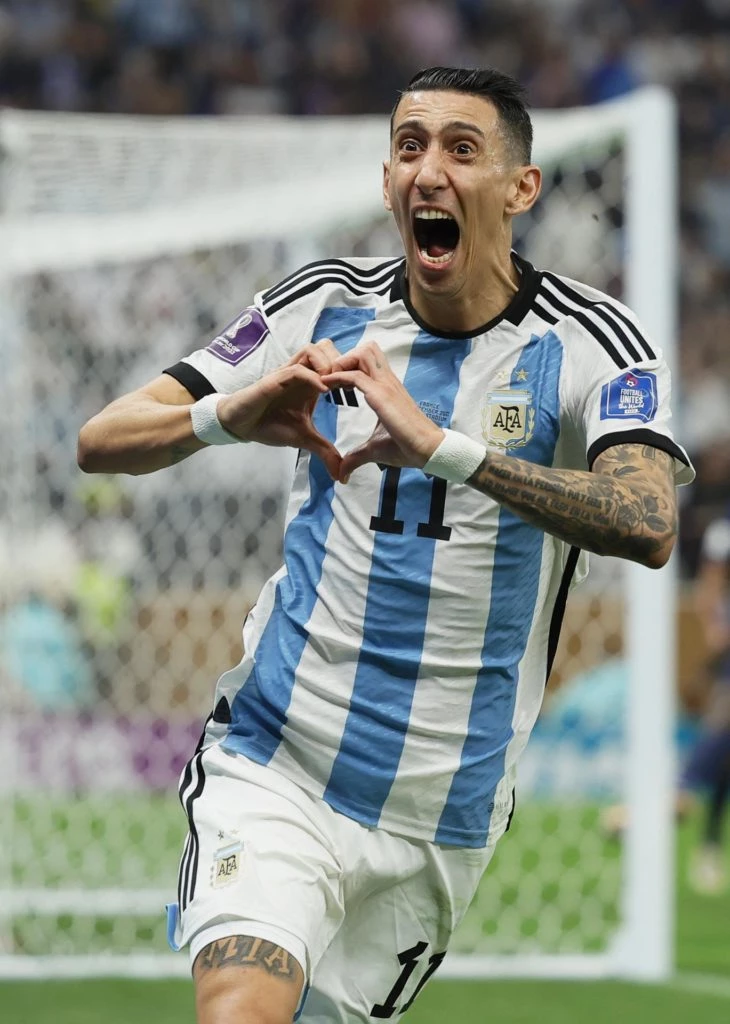 Angel Di Maria después del gol