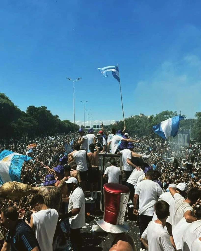 Lionel Messi foto tomada en la caravana