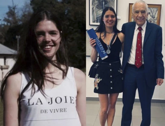 La felicidad de Alberto Cormillot: Abril, una de sus nietas, se recibió de nutricionista