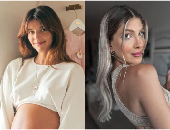 Calu Rivero y Cande Ruggeri proponen looks de Año Nuevo para embarazadas