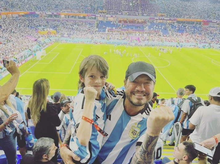 marcelo Tinelli con Lolo en Qatar