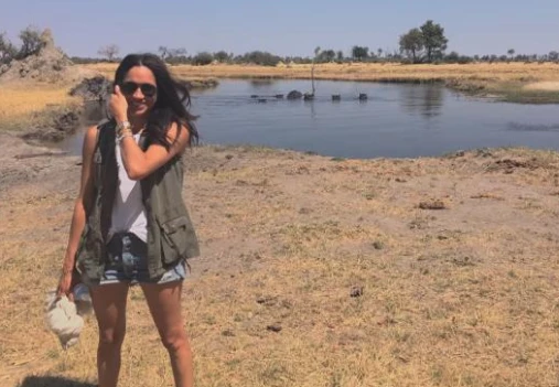 Meghan Markle en Botswana cuando acampó con Harry