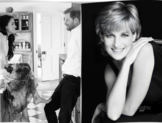 Meghan, Harry y Lady Di destacada