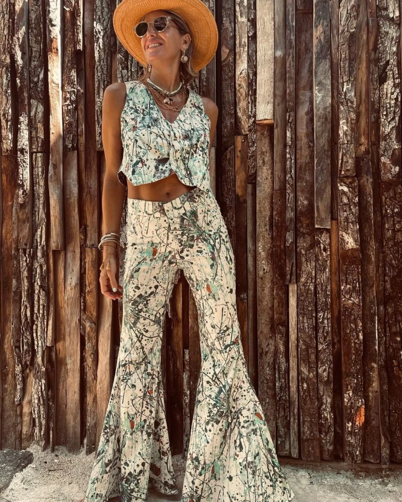 Dolores Bairrero con un look de dos prendas perfecto para Año Nuevo