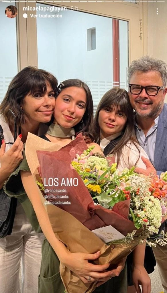 Donato de Santis junto a su familia