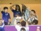 Antonela Roccuzzo en partido Argentina contra Croacia