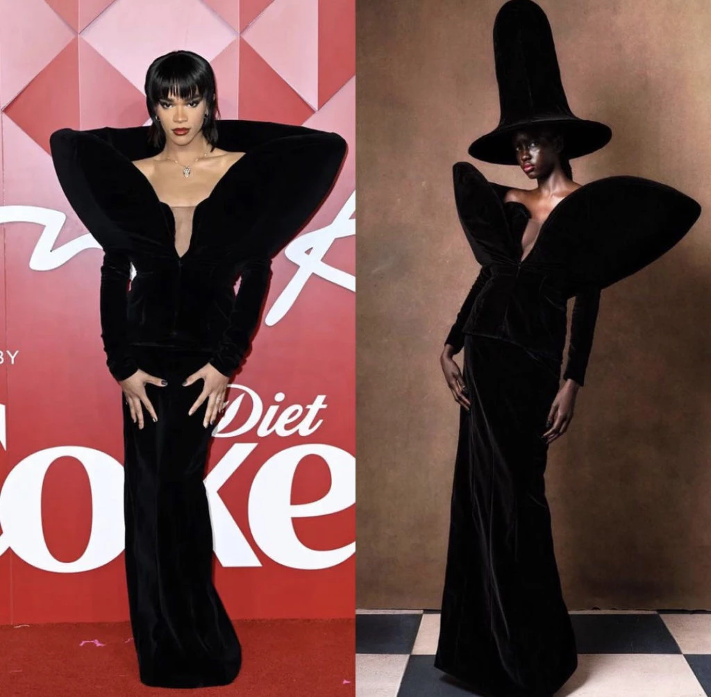 Yasmin Finney en los Fashion Awards 2022. Foto: Instagram.