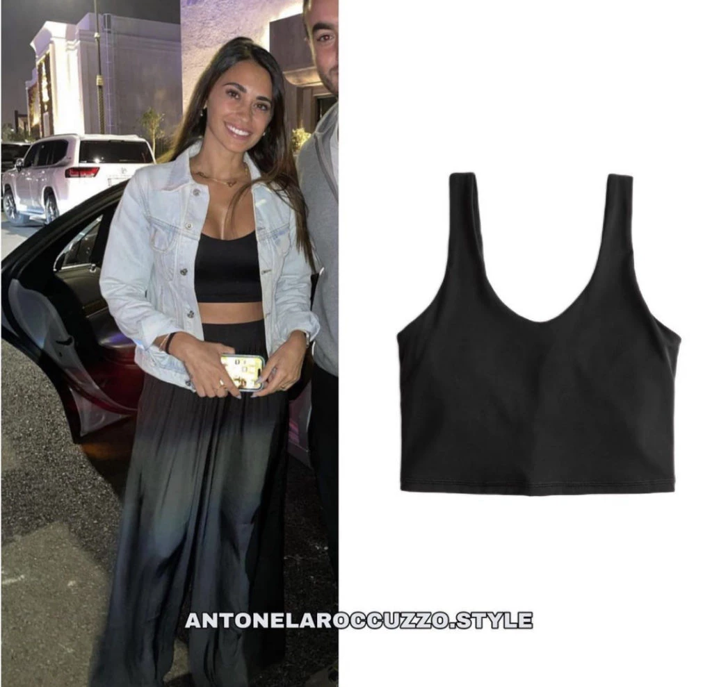 El look de Antonela Roccuzzo en Doha. Foto: Instagram.