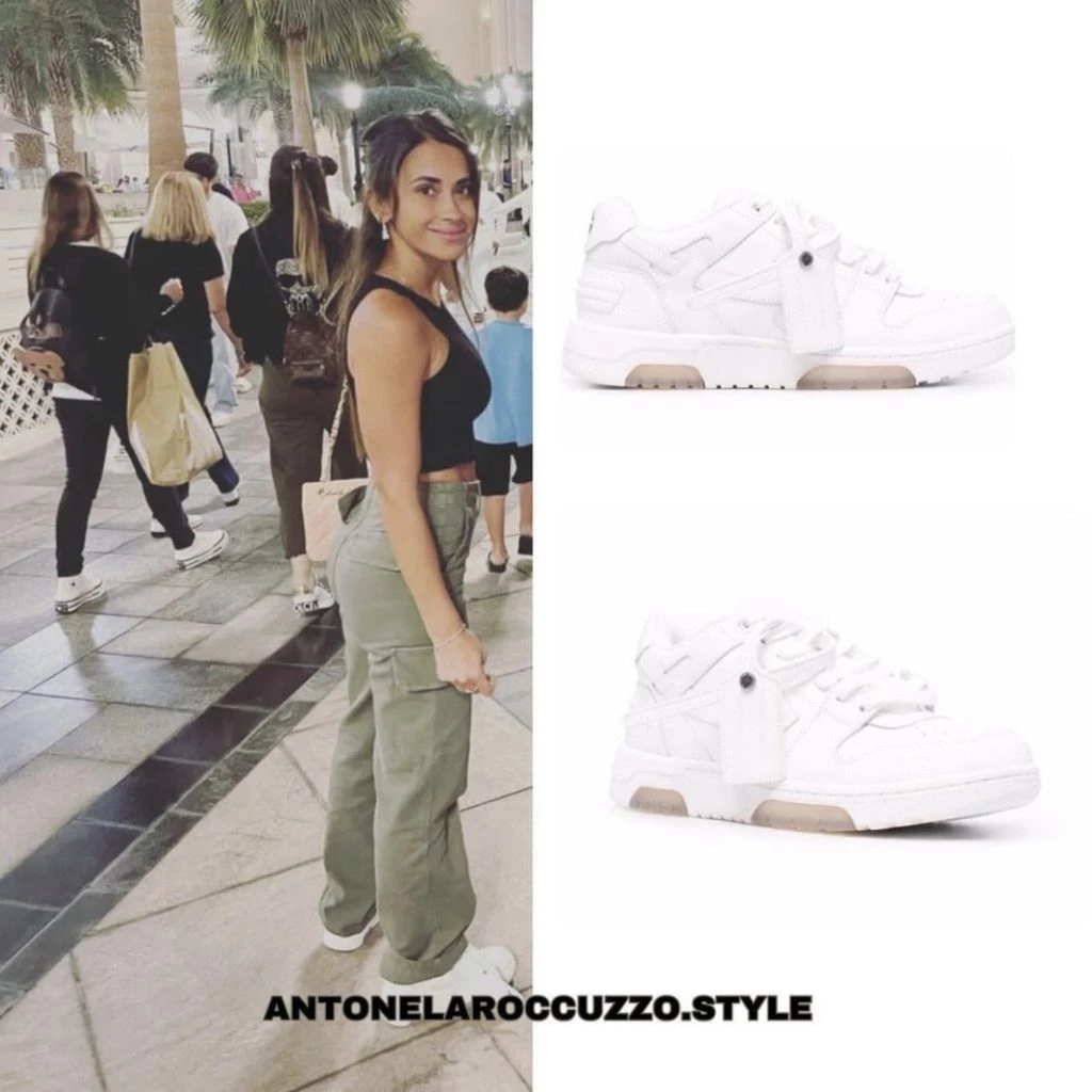 El look noventoso de Antonela Roccuzzo paseando por Qatar