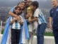 Acuña, su mujer y sus hijos celebrando el triunfo. Foto: Instagram. 