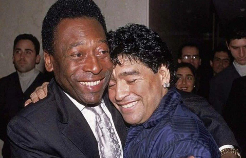 Pelé con Maradona