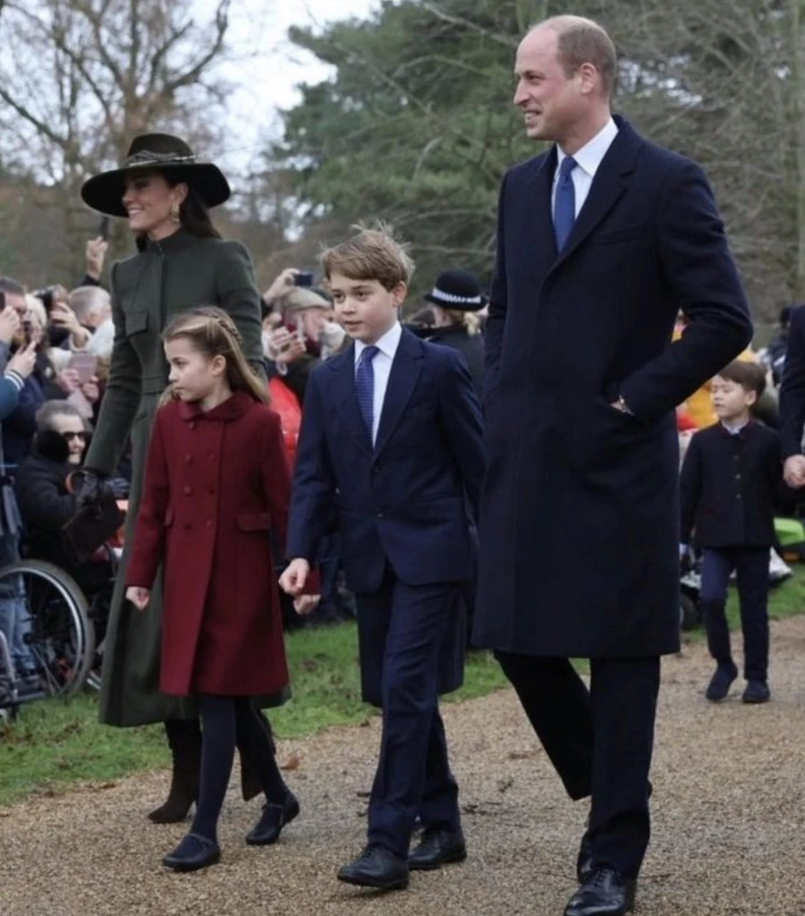 El look monocromático de Kate Middleton en Navidad