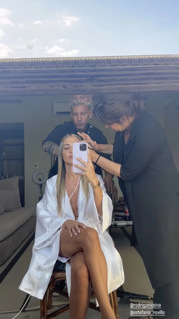 Carolina Calvagni en pleno preparativo previo al casamiento. Foto: Instagram.