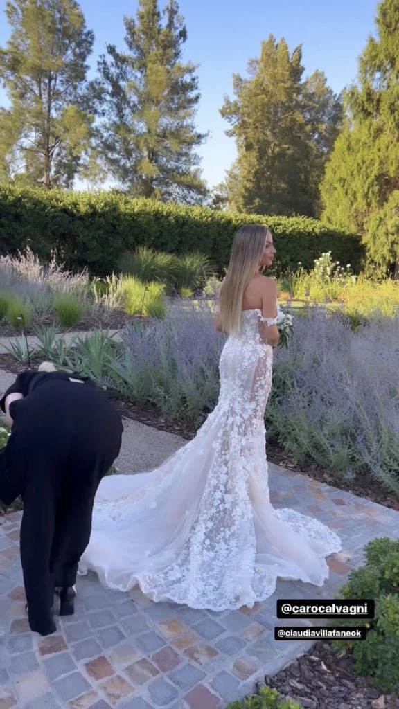 El impactante vestido que lució Carolina Calvagni. Foto: Instagram.