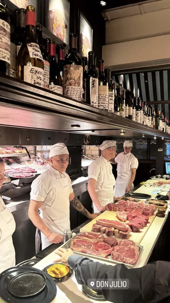 Camila Morrone comió en Don Julio