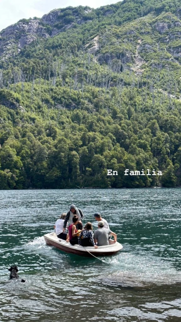 Juliana Awada mostró su paseo familiar por el lago Nahuel Huapi