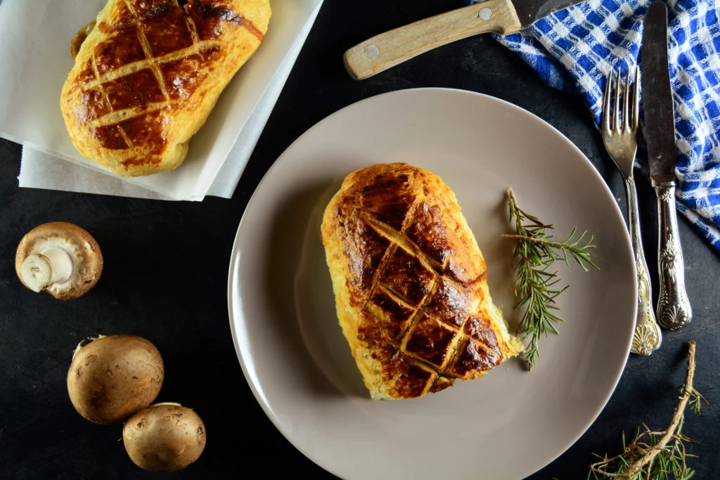 Solomillo de champiñones y castañas