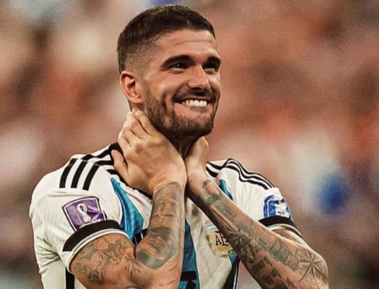 Rodrigo de Paul logró un reconocimiento inesperado en el Mundial de Qatar