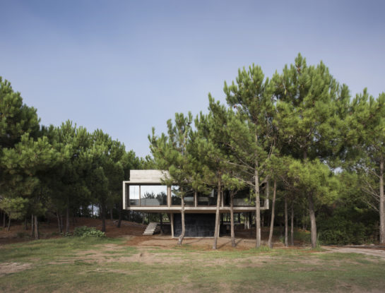 Una casa moderna y sustentable en Pinamar construida íntegramente en hormigón