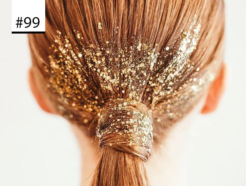 "Hair glitter" la tendencia beauty furor en las redes. Foto: Pinterest