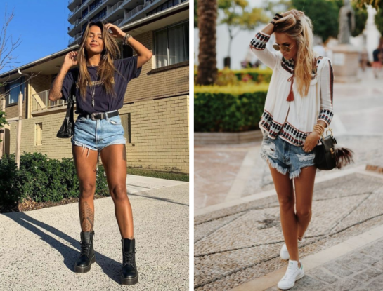 6 looks que no fallan para armar con tu short de jean