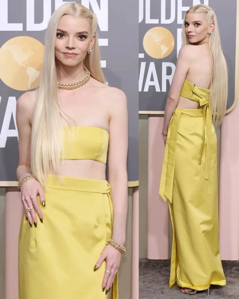 Anya Taylor Joy en los Golden Globes 2023