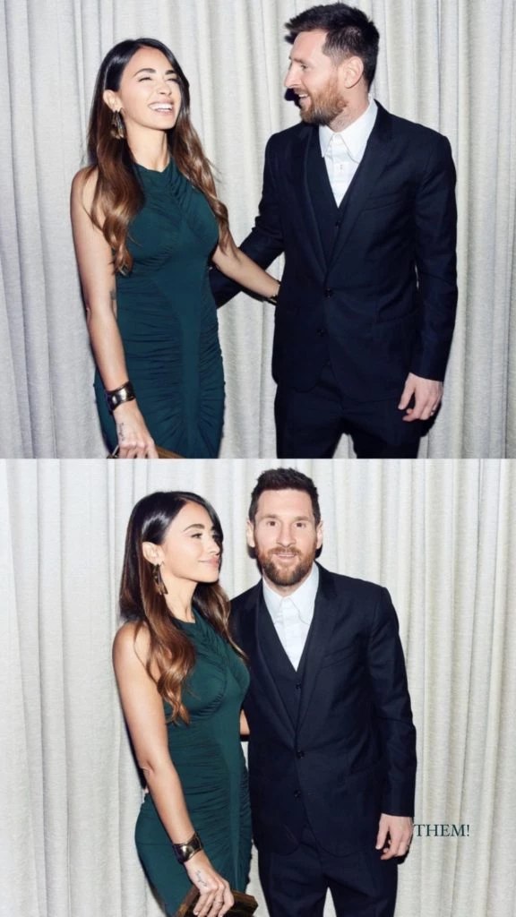 Antonela Roccuzzo y Lieo Messi en una gala benefica en París