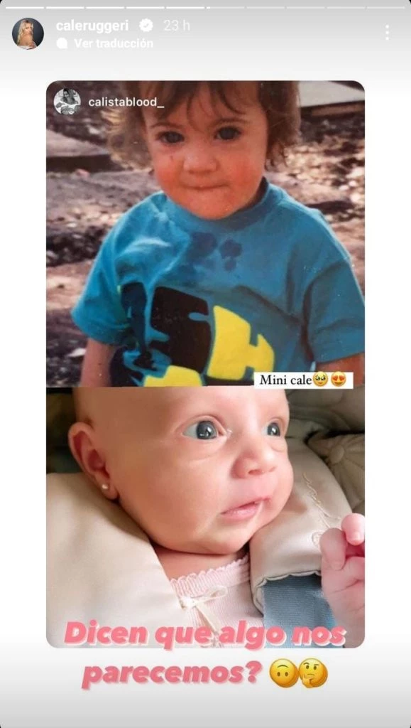 Cande Ruggeri se comparó con su hija Vita