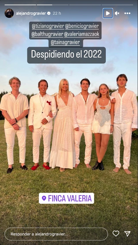 Valeria Mazza y familia