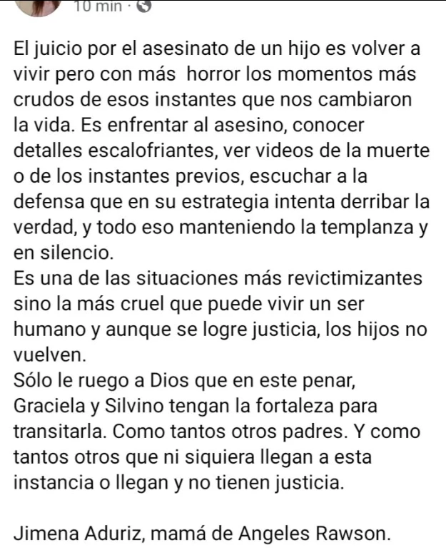 Jimena Aduriz y los papás de Fernando Baez Sosa