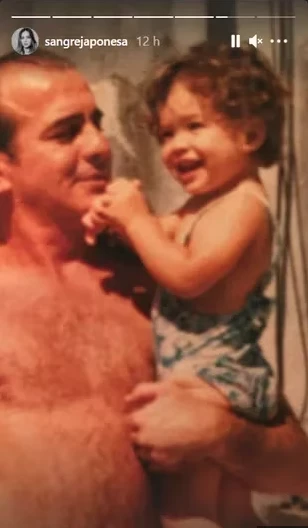 La China Suárez con su papá