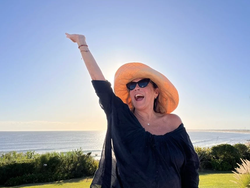 Marcela Tinayre, en la casa de punta del este