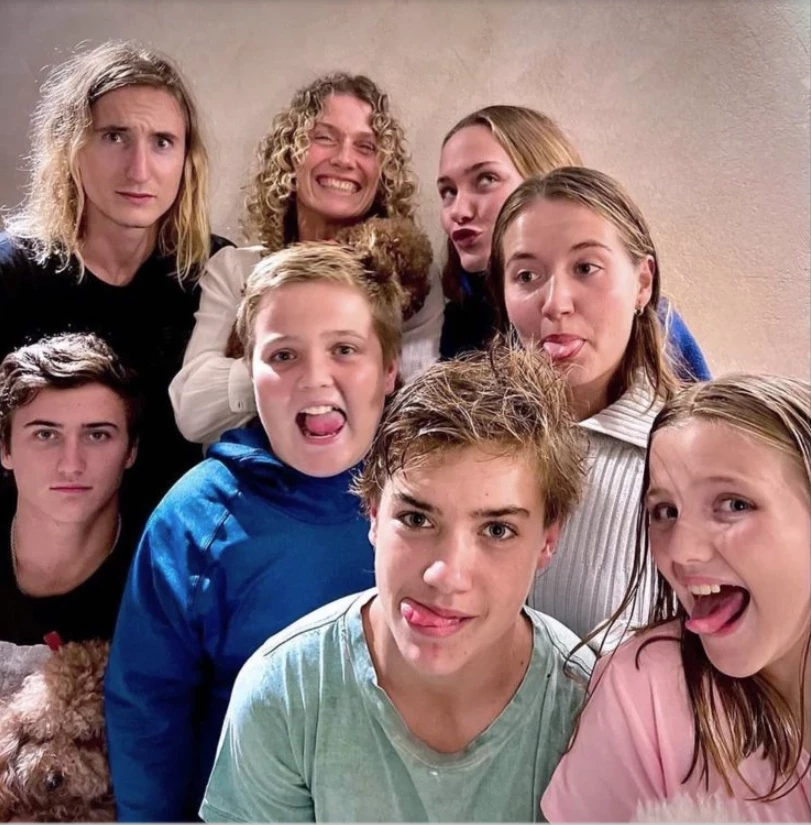 Maru Botana con sus hijos