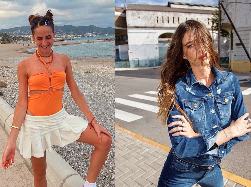 Ambar de Benedictirs y Lucia Celasco con gorra