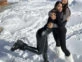 Daniella Semaan y Antonela juntas en la nieve. Foto: Instagram.