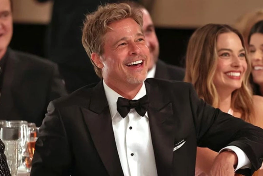 El nuevo look que lució Brad Pitt en los Globos de Oro