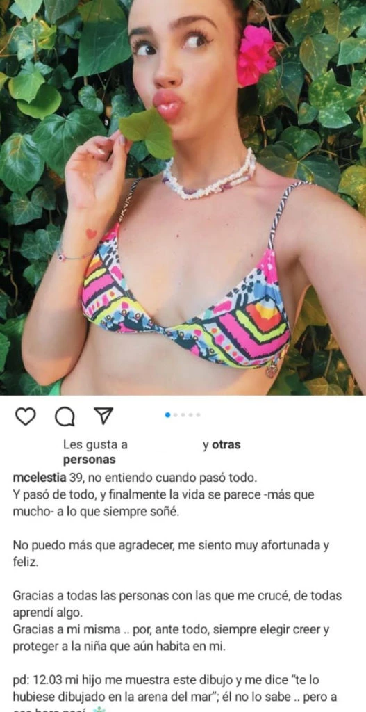 El posteo de Celeste Cid por su cumpleaños