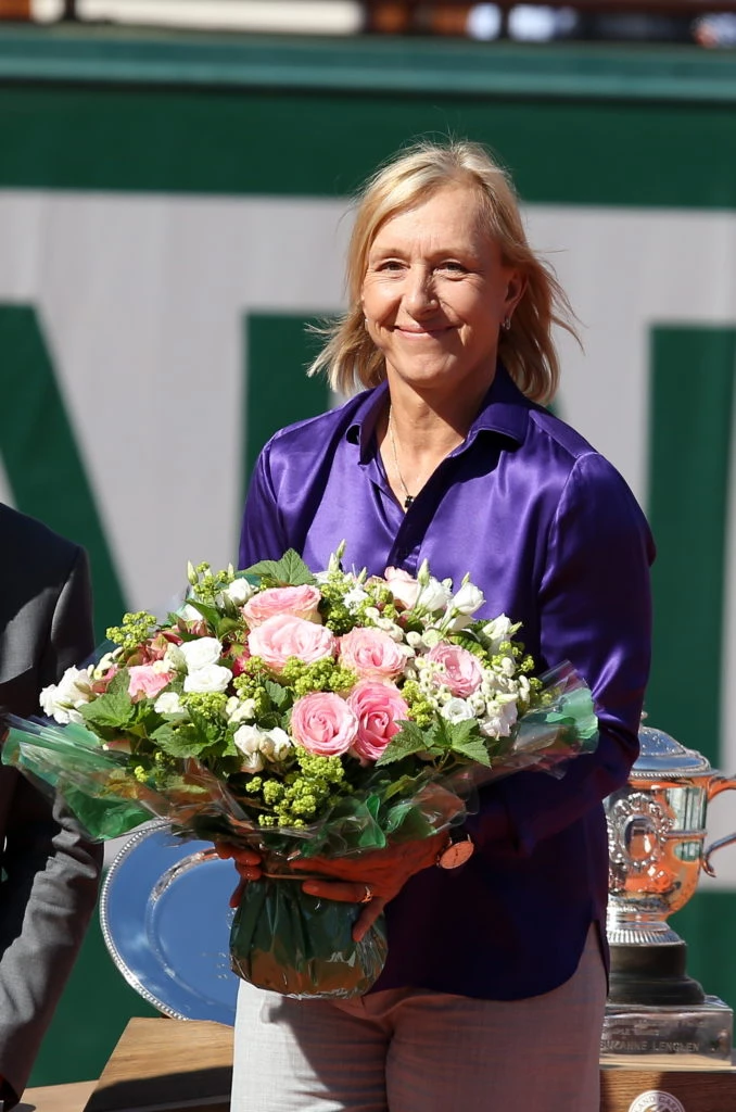 Martina Navratilova una de las mejores tenistas de la historia.