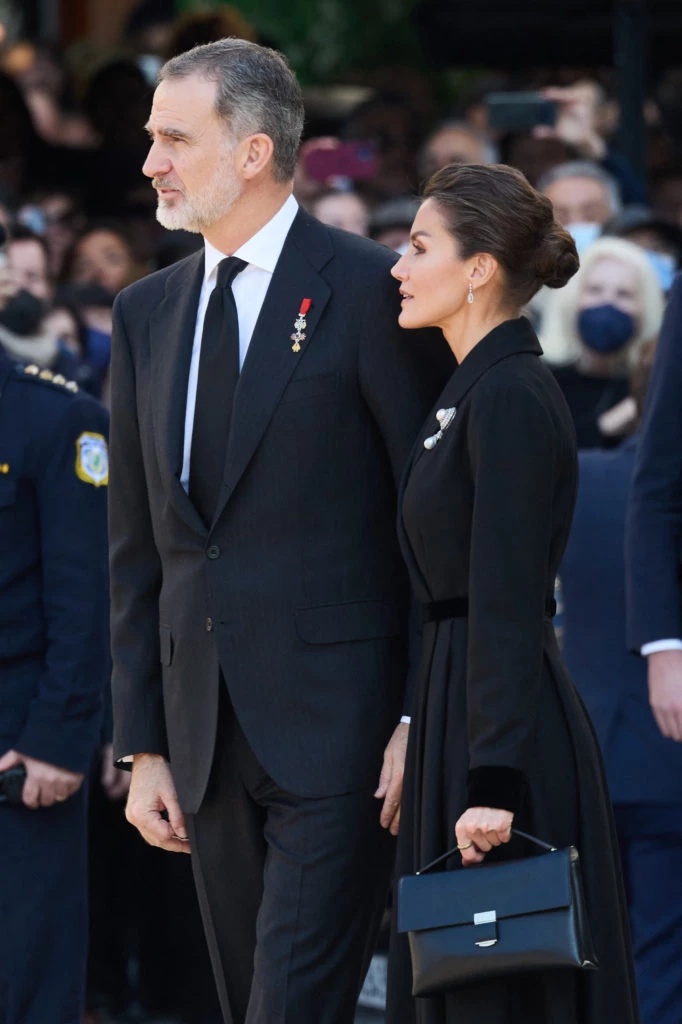 Los reyes de España en funeral de Constantino