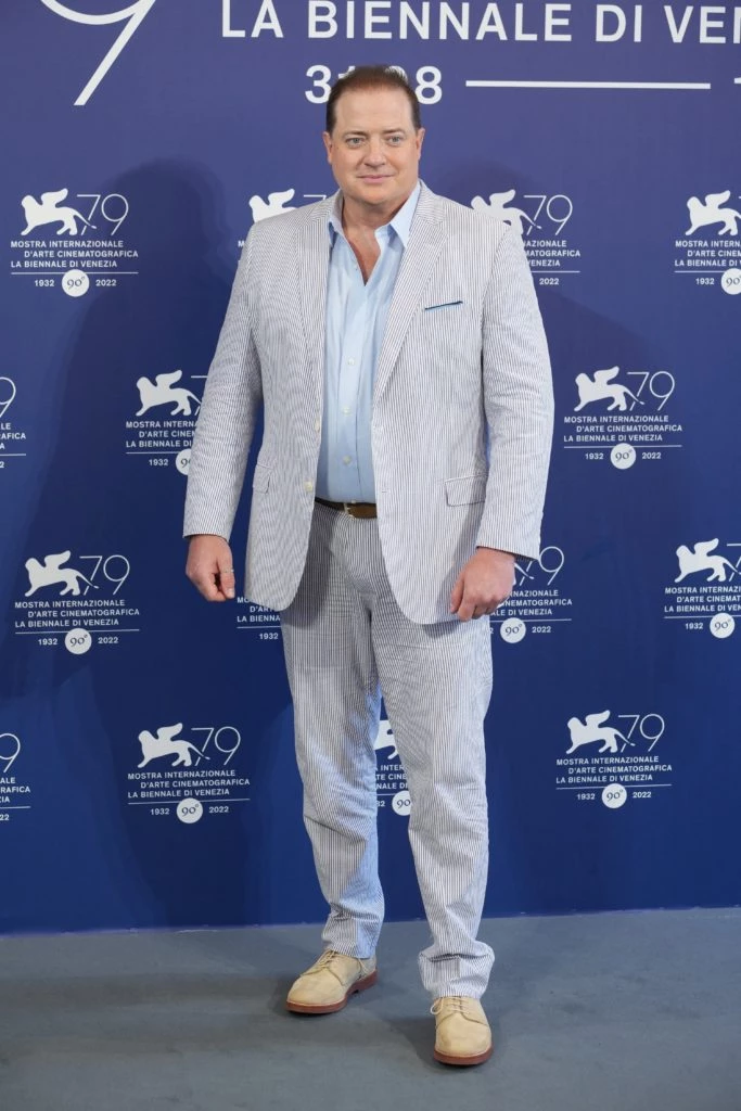 Brendan Fraser en la presetnación de "The Whale"en septiembre de 2022, Festival de Venecia.