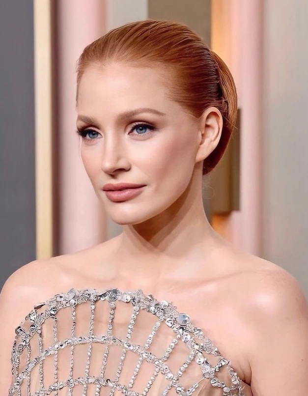 Jessica Chastain en los Globos de Oro 2023