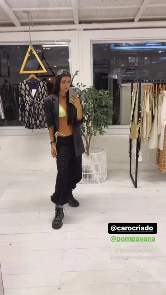 Zaira Nara en el show de David Guetta en Punta del Este. Foto: Instagram.